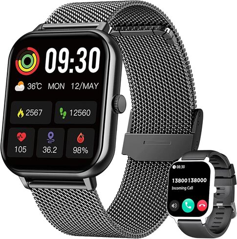 Smart Watch for Women Fitness Tracker: 1.83 Inch Bluetooth Call Smartwatch with Blood Oxygen Blood Pressure Monitor Compatible with Android Ios 100+ Sport Mode Heart Rate Steps Counter Waterproof Ip67 in Saudi Arabia