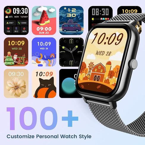 Smart Watch for Women Fitness Tracker: 1.83 Inch Bluetooth Call Smartwatch with Blood Oxygen Blood Pressure Monitor Compatible with Android Ios 100+ Sport Mode Heart Rate Steps Counter Waterproof Ip67 in Saudi Arabia