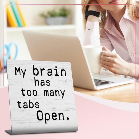 Funny Office Desk Decor Sign, Humorous Office Cubicle Decor, Small Sarcastic Desk Signs, Fun Office Home Work Gifts for Women Coworkers Employees Boss Friend, Hilarious Decorative Plaque TZU24 in Kuwait