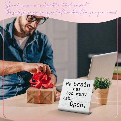 Funny Office Desk Decor Sign, Humorous Office Cubicle Decor, Small Sarcastic Desk Signs, Fun Office Home Work Gifts for Women Coworkers Employees Boss Friend, Hilarious Decorative Plaque TZU24 in Kuwait