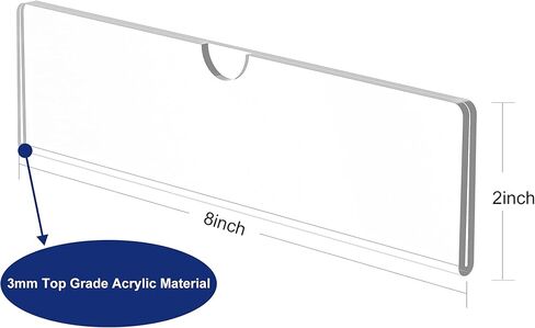 Acrylic Wall Name Plate Holder, Office Name Plate with Adhesive Tapes, Door Name Plate Wall Nameplate Clear Sign Holder Frame, 2"x8", 10 Pack in Saudi Arabia