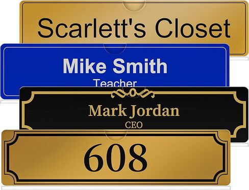 Acrylic Wall Name Plate Holder, Office Name Plate with Adhesive Tapes, Door Name Plate Wall Nameplate Clear Sign Holder Frame, 2"x8", 10 Pack in Saudi Arabia