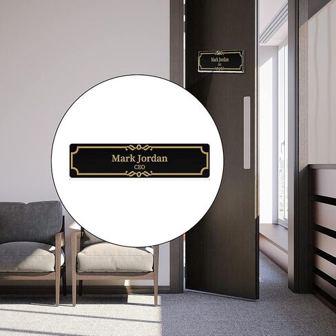 Acrylic Wall Name Plate Holder, Office Name Plate with Adhesive Tapes, Door Name Plate Wall Nameplate Clear Sign Holder Frame, 2"x8", 10 Pack in Saudi Arabia