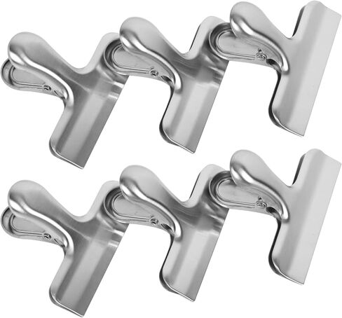 6 Pack Bag Clips,Chip Clips Bag Clips,Stainless Steel Chip Clip,Bag Clips,Bag Clips for Chips,chip Bag Clip,chip Clips. in Saudi Arabia