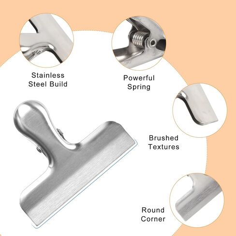 6 Pack Bag Clips,Chip Clips Bag Clips,Stainless Steel Chip Clip,Bag Clips,Bag Clips for Chips,chip Bag Clip,chip Clips. in Saudi Arabia