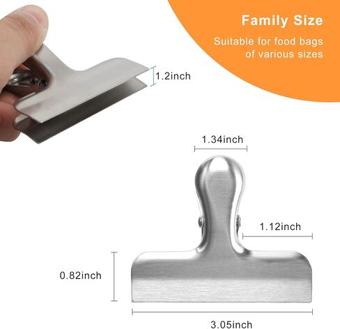 6 Pack Bag Clips,Chip Clips Bag Clips,Stainless Steel Chip Clip,Bag Clips,Bag Clips for Chips,chip Bag Clip,chip Clips. in Saudi Arabia