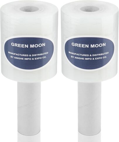 Green Moon 2PCS Stretch Wrap with Handle 5'' 1000ft 80 Gauge Thickness Mini Shrink Wrap Roll for Moving Furniture, Supplies, Plastic Wrap for Packing, Heavy Duty Stretch Film in Saudi Arabia