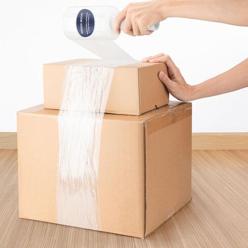 Green Moon 2PCS Stretch Wrap with Handle 5'' 1000ft 80 Gauge Thickness Mini Shrink Wrap Roll for Moving Furniture, Supplies, Plastic Wrap for Packing, Heavy Duty Stretch Film in Saudi Arabia