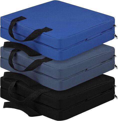Aodaer 3 Pieces Portable Double Layer Stadium Cushion Stadium Seats Bleacher Seat Without Backrest Folding Boat Canoe Kayak Seat Cushion for Sporting Events Camping Hiking in Saudi Arabia