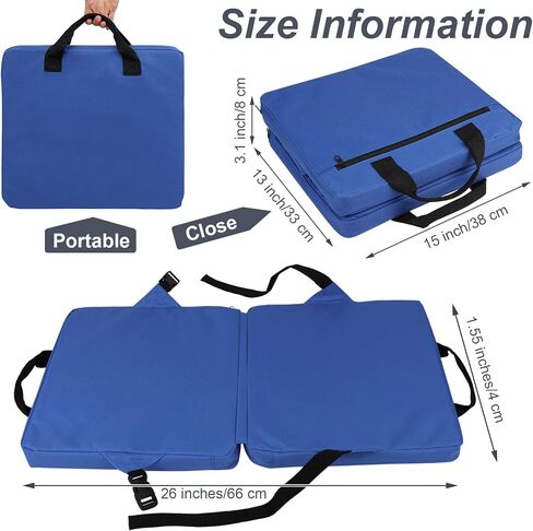 Aodaer 3 Pieces Portable Double Layer Stadium Cushion Stadium Seats Bleacher Seat Without Backrest Folding Boat Canoe Kayak Seat Cushion for Sporting Events Camping Hiking in Saudi Arabia