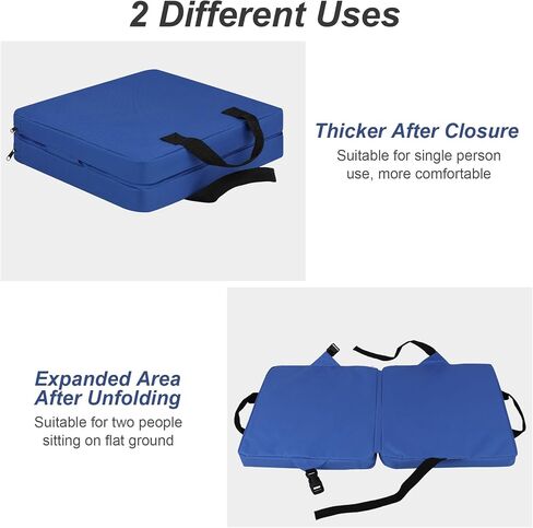 Aodaer 3 Pieces Portable Double Layer Stadium Cushion Stadium Seats Bleacher Seat Without Backrest Folding Boat Canoe Kayak Seat Cushion for Sporting Events Camping Hiking in Saudi Arabia