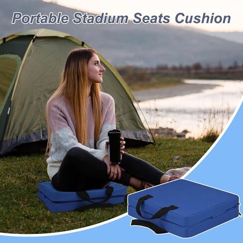 Aodaer 3 Pieces Portable Double Layer Stadium Cushion Stadium Seats Bleacher Seat Without Backrest Folding Boat Canoe Kayak Seat Cushion for Sporting Events Camping Hiking in Saudi Arabia