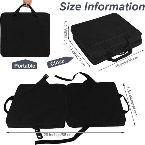 Aodaer 3 Pieces Portable Double Layer Stadium Cushion Stadium Seats Bleacher Seat Without Backrest Folding Boat Canoe Kayak Seat Cushion for Sporting Events Camping Hiking in Saudi Arabia