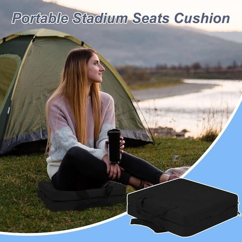 Aodaer 3 Pieces Portable Double Layer Stadium Cushion Stadium Seats Bleacher Seat Without Backrest Folding Boat Canoe Kayak Seat Cushion for Sporting Events Camping Hiking in Saudi Arabia