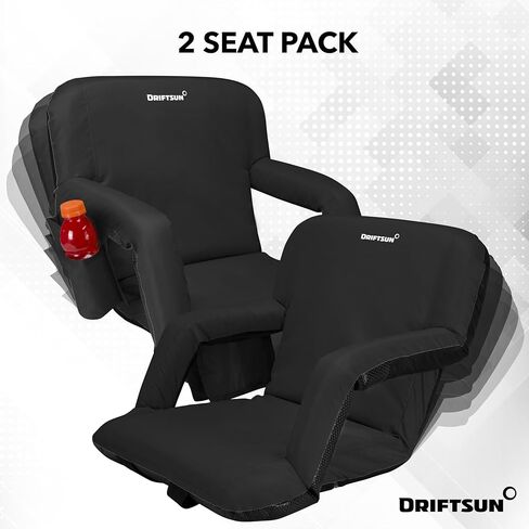 مقاعد استاد Driftsun مع دعم للظهر، وكراسي تبييض فاخرة مع دعم للظهر ووسادة، ومقاعد استاد مبطنة، وكرسي استاد مقاوم للماء in Kuwait