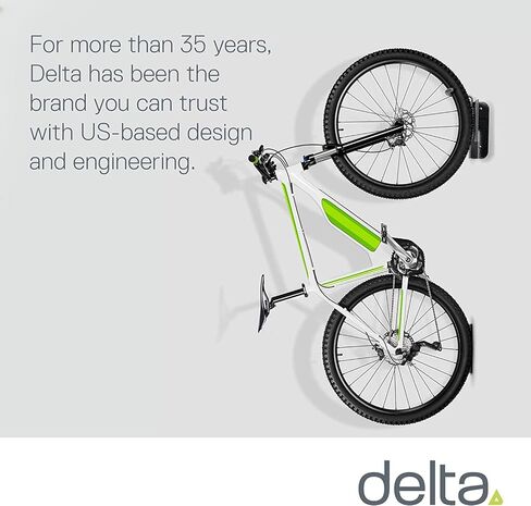 حامل حائط دوار للدراجة بواسطة Delta Cycle (عبوة من قطعتين) - يتأرجح حامل دراجة المرآب 90 درجة لمزيد من المساحة الأرضية - شماعة حائط للدراجة مع صينية إطار خلفي - حامل دراجة عمودي يحمل أي دراجة يصل وزنها إلى 40 رطلاً in Kuwait