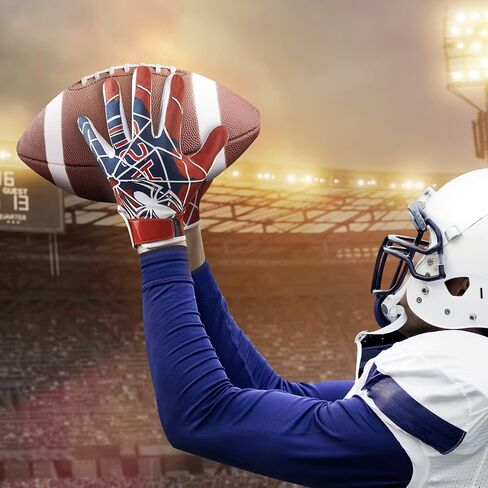 Body+ Football Gloves, Football Receiver Gloves, Enhanced Performance Sports Gloves and High Grip Football Gloves for Adult Youth in Saudi Arabia