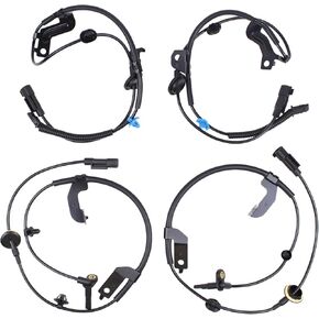 MOTOKU Front Rear ABS Wheel Speed Sensor Set for Jeep Patriot Compass 4WD 2007-2016 Dodge Caliber AWD 2007-2008 Left Driver and Right Passenger Side