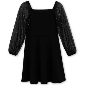 Speechless Girls' Long Sleeve Scuba Crepe Party Dress