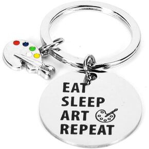 yaozeio Artist Gifts for Women Men Painter Palette Keychain, Art Lover Gifts for Art Key Ring Gift for Artist Painter Gifts for Men Women Art Student Gifts