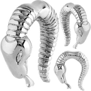 Pair 8g (3mm) to 2g (6mm) 316L Surgical Steel cast Snake Claw Spiral Ear Gauge Plug Stretcher fit