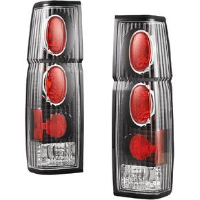 AUTOWIKI Tail Lights LED For Nissan 1986-1994 Hardbody D21 SE / 1986-1989 1994 XE, 1995-1997 Pickup SE XE Lamp Taillights Assembly Driver Passenger Replacement Matte Black