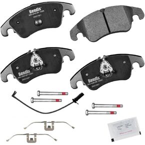 Bendix Priority1 CFC1322A Ceramic Front Brake Pads for Audi A4 2016-2009, A4 Quattro 2016-2009, A5 2014-2010, A5 Quattro 2017-2008, allroad 2016-2013, S4 2016-2010, S5 2017-2008