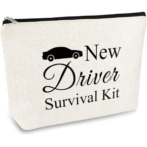New Driver Gift Makeup Bag New Driver Gifts for Teen Girls New Car Owner Daughter Niece Graduation Gift Cosmetic Bag Christmas Birthday Gift for Women Her Best Friend Girlfriend Travel Cosmetic Pouch