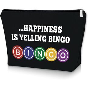 Sazuwu Bingo Lover Gift Bingo Game Gift for Women Makeup Bag Birthday Gifts for Bingo Player Bingo Gambler Gift Cosmetic Bag Lucky Bingo Gifts Christmas Gifts for Her Cosmetic Travel Pouch
