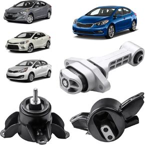 Engine Motor Mount & Transmission Mount Compatible with Hyundai Kia Vehicle Elantra 1.8L 2011-2016, Accent 2012-2014, Rio 2012-2017, Forte 1.6L 2014-2016 Replaces# A71047 A71020 A71029