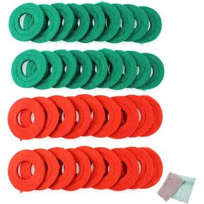 36 Pcs Battery Terminal Anti Corrosion Washers Battery Terminal Protector, Fiber Washer Gasket for Protecting Battery Terminal (18 Red, 18 Green)