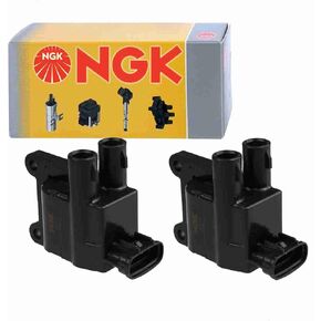 2 pc NGK Ignition Coils compatible with Toyota Tacoma 2.4L 2.7L L4 1997-2000