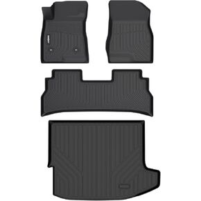 GINOWY-Floor Mats Cargo Liner Set for Chevy Trax 2024 2025, for Buick Envista 2024 2025, TPE All Weather Protection Car Floor Mats for Trax, Envista Non-Slip Trunk Mat Waterproof Accessories Black