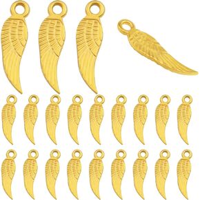 100pcs 5 Colors Angel Wings Charms Tibetan Alloy Wings Pendants Jewelry Making Accessories for DIY Bracelets Necklace Crafts Supplies Birthday Party Handmade Decoration in Saudi Arabia