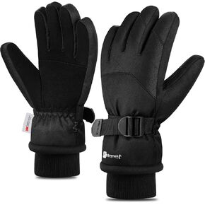 Ski & Snow Winter Gloves,Winter Warm Touchscreen Snowboard Gloves for Men & Women for Winter Running, Cycling, Driving(Adjustable)