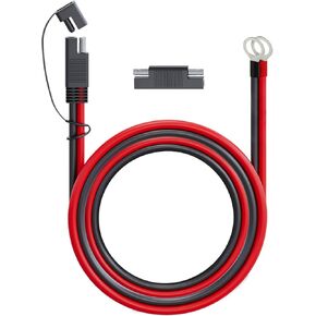 MADCATZ كابل موصل 12 AWG 10 قدم SAE إلى O-Ring طرفية تسخير سلك تمديد 30 أمبير قطع سريع لشاحن البطارية، السيارات (مجموعة 1 حزمة 1 غطاء 1 محول)