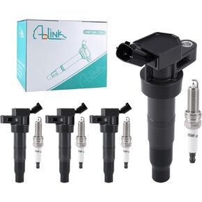 UF611 Ignition Coil Pack XP6203 Spark Plugs Set of 4 For Kia Forte Koup Rondo Optima Sorento Sportage Borrego K900,for Hyundai Genesis Coupe Santa Fe Sport Tucson Equus 2.0L 2.4L 4.6L 5.0L