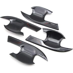 4Pcs Door Handle Cup Bowl Cover for Honda Accord 10th Gen 2018 2019 2020 2021 2022 Exterior ABS Molding Trim Carbon Fiber Style