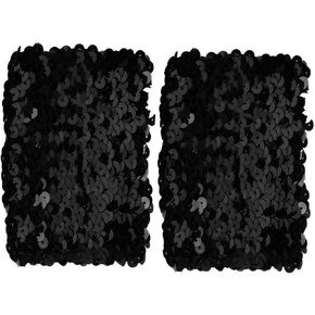 Men Women Sequin Stretchy Arm Cuffs Rave Dance Performance Arm Sleeves Costume Cuffs
