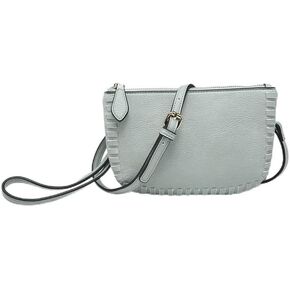 JEN & CO. Bonnie Vegan Leather Small Crossbody Bags Whipstitch Wristlet Wallets Clutch Purses Shoulder Handbag for Women