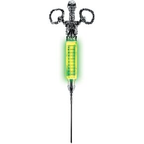Disguise Men's Radioactive Glowing Syringe Costume Accessory, Silver/Green, Adult