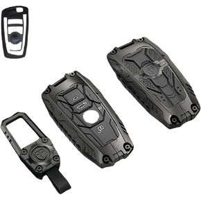 Heavy Zinc Alloy Key fob Cover, Keychain, Key Case, Accessories Compatible with BMW 5 6 7 Series X1 X2 X3 X5 X6 X7 Series (Model-A)