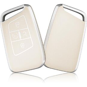 OFFCURVE Key Fob Cover for Volkswagen Special Key Fob Case Cover Holder for 2018-2022 VW Atlas Golf Alltrack Atlas Jetta Passat Arteon iguan Smart 5 Buttons Key Fob Accessories, Gold Black