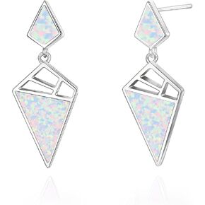 أقراط YFN أوبال من الفضة الإسترلينية أقراط متدلية على شكل قطرة هدايا مجوهرات للنساء in Kuwait