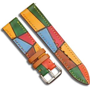 20mm 22mm Watch Band For Men & Women - 20 mm 22 mm Premium Leather Watch Straps for Men and Women - Quick Release Watch Spring Bar Colorful Tropical