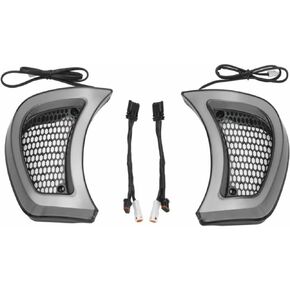 Kuryakyn 2947 Motorcycle Lighting Accessory: Tracer Headlight Vent Accents, Smoke
