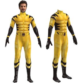 Men's Superhero Costume Cosplay Bodysuit 3D Superhero Zentai Jumpsuit Outfit Adult