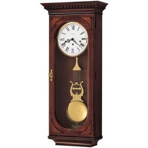 Howard Miller Au Sable Wall Clock II, Wooden Finish with Mechanical - Key Wound Triple-Chime Movement, Antique Home Decor Timepiece for Dining Area, Living Room & Office Roman Numerals