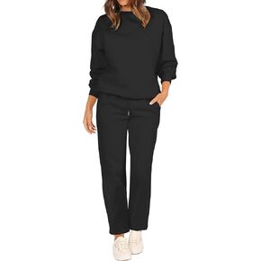 FUPHINE Women's Two Piece Oversized Loose Outfits Pullover & Pants Sweatsuits Lounge Sets