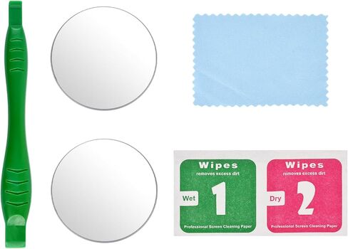 مرآة النقطة العمياء، مجموعة مرايا الرؤية الخلفية، قطعتان من مرآة النقطة العمياء القابلة للدوران 360 درجة، مرآة جانبية محدبة بدون إطار مستديرة، مع رافعة وأدوات تنظيف، ملحقات السيارة للسيارات والشاحنات والحافلات in Kuwait